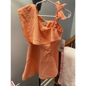 Habitual Striped Asymmetrical Dress (Girls 2T)